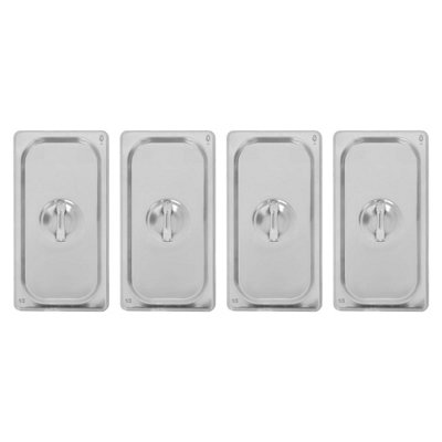 B&Q -  Stainless Steel Gastronorm Container Lids1/3Pack Of 4