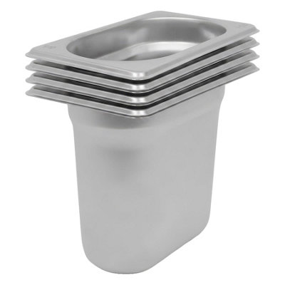 Argon Tableware Stainless Steel Gastronorm Containers 1/9 1L - Silver - Image 5