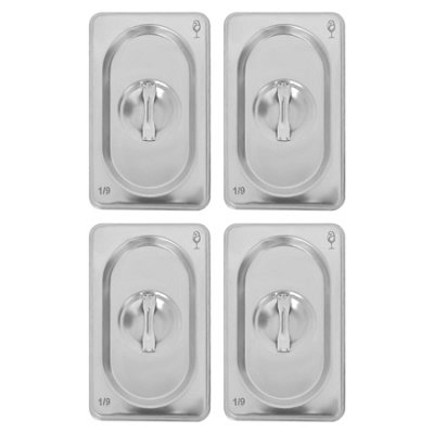 B&Q -  Stainless Steel Gastronorm Container Lids1/9Pack Of 4