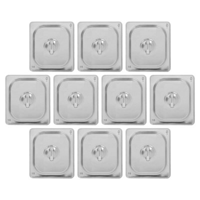 Argon Tableware Unisex Silver Stainless Steel Gastronorm Container Lids - 1/6 - Pack Of 10 In - Image 2