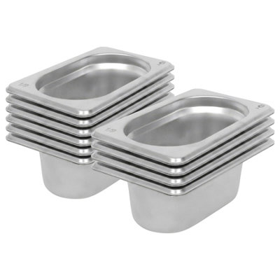 Argon Tableware - Gastronorm Container - 1/9 GN - 65mm - 500ml - Pack of 10 - Image 4