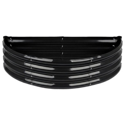 Harbour Housewares Semicircular Galvanised Steel Raised Garden Bed - 120Cm X 60Cm - Anthracite