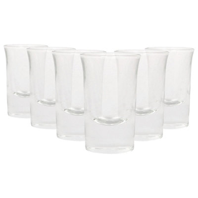 Rink Drink Tall Shot Glasses25MlClearPack Of 6 from B&Q