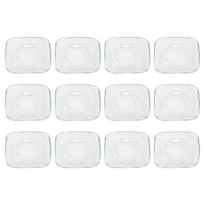 Lav Glassware Lav Cozy Glass Espresso Saucers - 12.5Cm - Pack Of 12