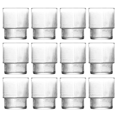 LAV Glassware Lav Helen Stacking Whisky Glasses230MlPack Of 12 from B&Q