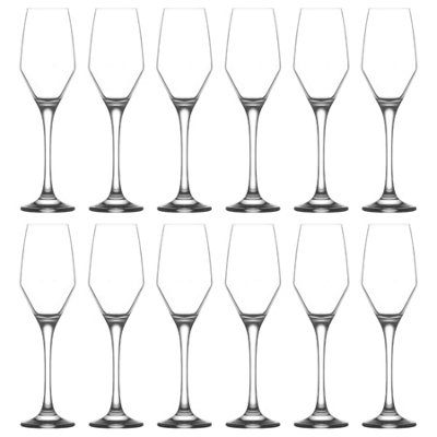 Lav Unisex Clear Ella Glass Champagne Flutes - 230Ml - Pack Of 12 In - Image 5