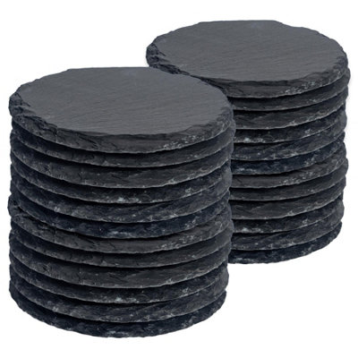 Round Slate Coasters - 10cm - Pack of 24 - Image 7