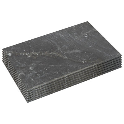 B&Q -  Marble Placemats30 X 20CmSet Of 6 Black Rectangular Placemats Dining Mat Table Mat Plate Serving Trays - Image 7