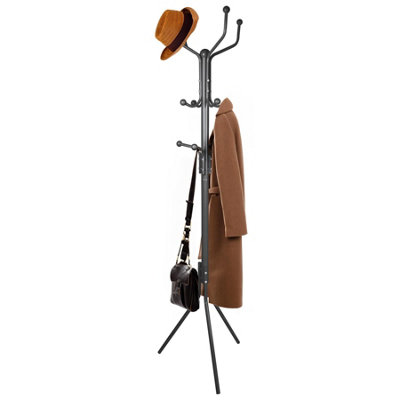 Harbour Housewares Free-Standing Steel Coat Rack - Black