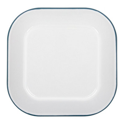 Argon Tableware - White Square Enamel Baking Tray - 24.5cm x 24.5cm - Image 7