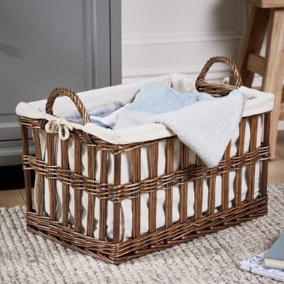 Dibor Traditional Style Medium Malmo Openwork Laundry Storage Basket from B&Q