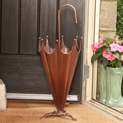Dibor Vintage Copper Freestanding Umbrella Stand from B&Q