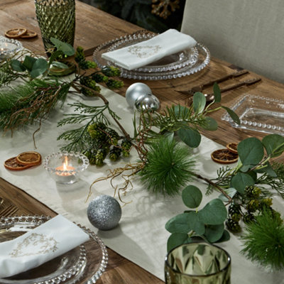 Dibor Eucalyptus Hedgerow Xmas Table Decoration Christmas Table Centrepiece 1.8M from B&Q