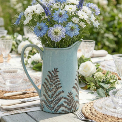 Dibor Vintage Style Pitcher For Home Décor Or Serving Rustic Ceramic Jug H22.5 X W10.5Cm from B&Q