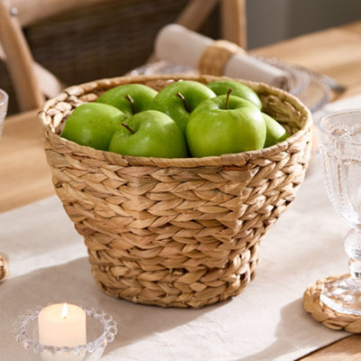 Dibor Traditional Water Hyacinth Footed Kitchen Fruit Bowl from B&Q