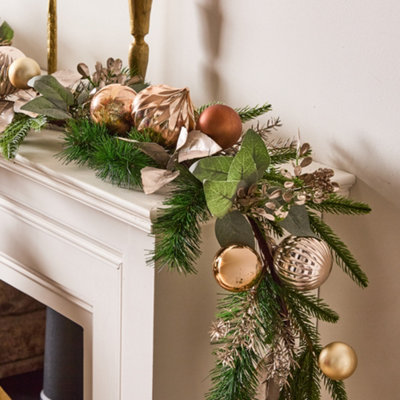 Dibor Metallic Magic Bauble Xmas Table Decoration Christmas Garland 1.8M from B&Q