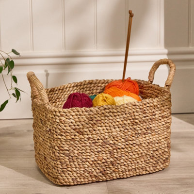 Dibor Traditional Woven Medium Storage Basket With Handles H29 X L37 X W25Cm from B&Q