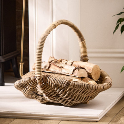 Dibor Traditional Natural Medium Log Carrier With Handle H32 X L37 X W33Cm from B&Q