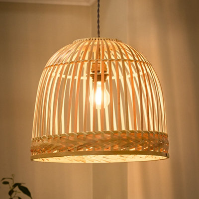 Dibor Traditional Bamboo Dome Easy Fit Decor Ceiling Shade H33 X D40Cm from B&Q