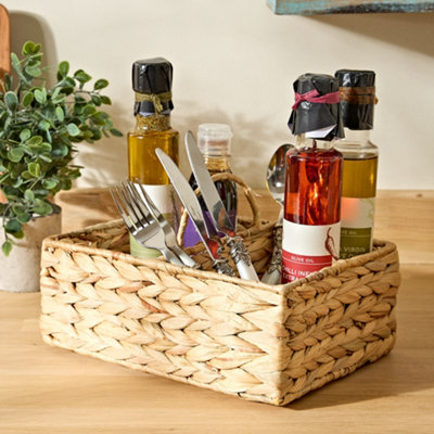 Dibor Traditional Style Water Hyacinth Kitchen Storage Utility Basket from B&Q