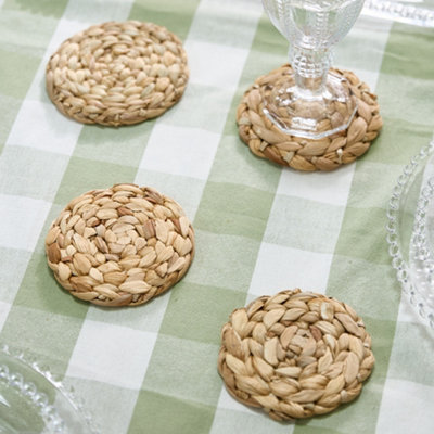 Dibor Set Of 4 Lakelyn Water Hyacinth Round Dining Table Coasters from B&Q