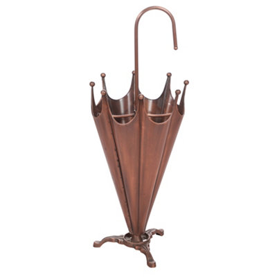 Dibor Vintage Brushed Copper Decorative Umbrella Holder Stand from B&Q