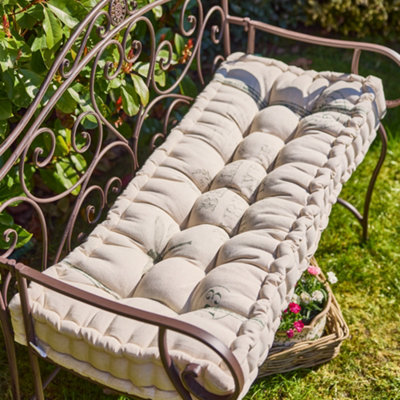 Dibor Traditional Belle Jardinere Green Summer Outdoor Garden Bench Cushion (L)112Cm X (W)44Cm from B&Q