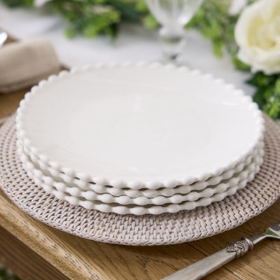 Dibor - Dinner Plate Set - White - 4 Piece - Image 2