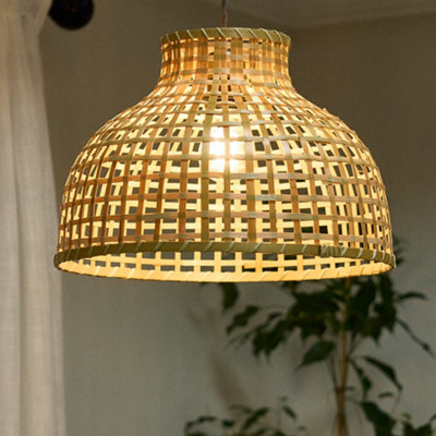 Dibor Traditional Style Large Bamboo Dome Lamp Shade Ceiling Light Shade from B&Q