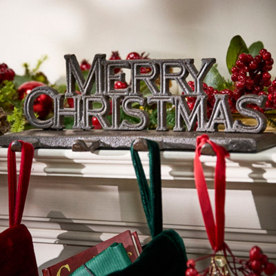 Dibor Merry Christmas 4 Stocking Holders Decorative Stocking Hooks