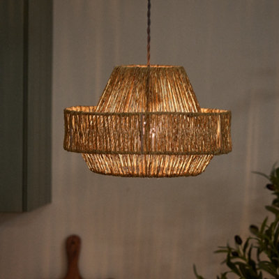 Dibor Layered Pendant Natural Home Décor Ceilling Light Shade H20 X D33Cm from B&Q