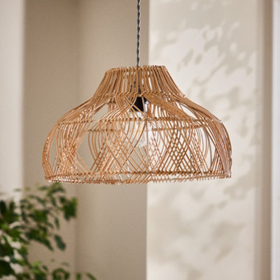 Dibor Woven Natural Home Décor Pendant Ceiling Light Shade H22 X D40Cm from B&Q