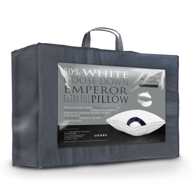Littens Extra Fill Emperor 50% Goose DownSide Sleeper Pillow 50Cm X 100Cm (20" X 40") from B&Q