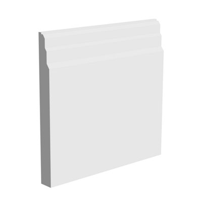 National Skirting Stepped Mdf Skirting Board195mm X 25mm X 4200mmPrimedNo Rebate from B&Q