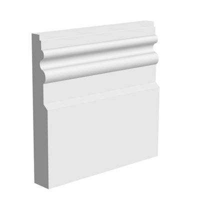 National Skirting Colonial Mdf Skirting Board120mm X 25mm X 4200mmPrimedNo Rebate from B&Q
