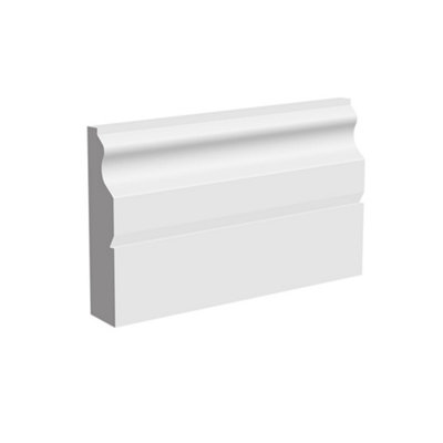 National Skirting Paris Mdf Architrave95mm X 18mm X 3040mmPrimedNo Rebate from B&Q