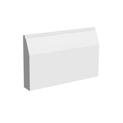 National Skirting Chamfered Mdf Architrave95mm X 18mm X 3040mmPrimedNo Rebate from B&Q