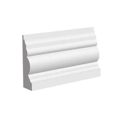 National Skirting Anglo Mdf Architrave95mm X 18mm X 4200mmPrimedNo Rebate from B&Q