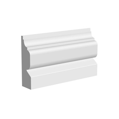 National Skirting Torus Ii Mdf Architrave95mm X 18mm X 4200mmPrimedNo Rebate from B&Q