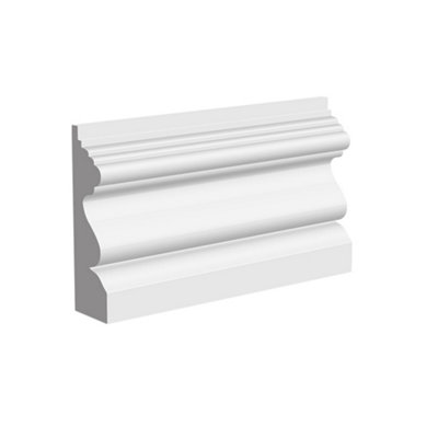 National Skirting Victorian Mdf Architrave95mm X 18mm X 3040mmPrimedNo Rebate from B&Q