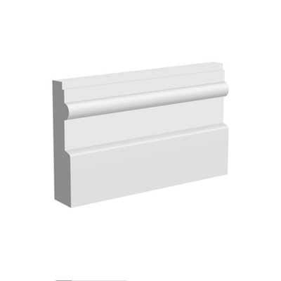 National Skirting Reed I Mdf Architrave95mm X 18mm X 3040mmPrimedNo Rebate from B&Q
