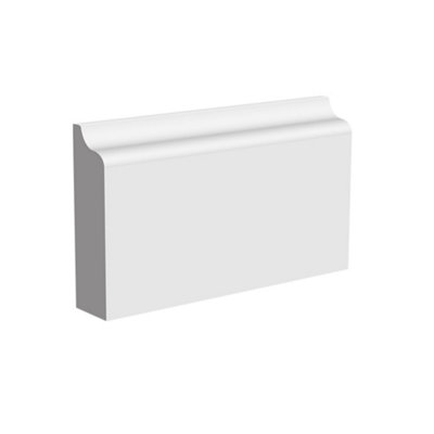 National Skirting Jive Mdf Architrave95mm X 25mm X 4200mmPrimedNo Rebate from B&Q