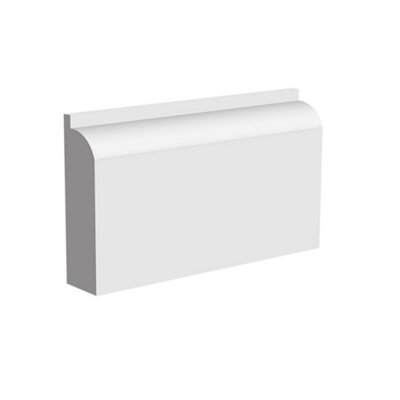 National Skirting Bullnose Ii Mdf Architrave95mm X 25mm X 4200mmPrimedNo Rebate from B&Q