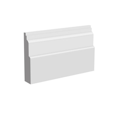 National Skirting Oslo Mdf Architrave70mm X 18mm X 3040mmPrimedNo Rebate from B&Q