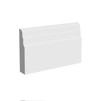 National Skirting Stepped Mdf Architrave70mm X 18mm X 4200mmPrimedNo Rebate from B&Q