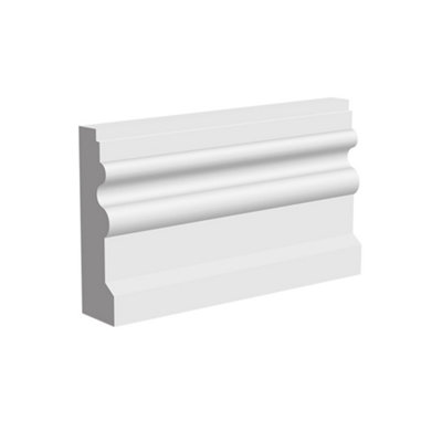 National Skirting Colonial Mdf Architrave70mm X 18mm X 3040mmPrimedNo Rebate from B&Q