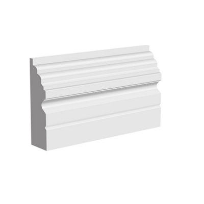 National Skirting Frontier Mdf Architrave70mm X 18mm X 3040mmPrimedNo Rebate from B&Q