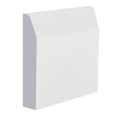National Skirting Splayed And Rounded Mdf Skirting Board170mm X 25mm X 3040mmPrimed from B&Q