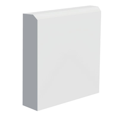 National Skirting 45 Degree Chamfer Mdf Skirting Board120mm X 18mm X 3040mmPrimed from B&Q