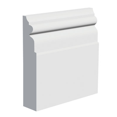 National Skirting Georgian Ii Mdf Skirting Board250mm X 18mm X 4200mmPrimed from B&Q